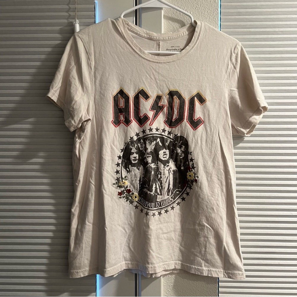 Abercrombie And Fitch (A&F) Acdc Tee, Size S, Off… - image 1